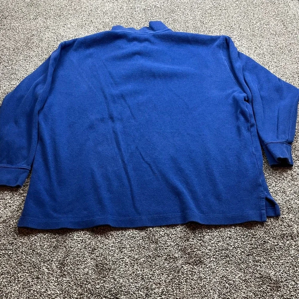 polo Ralph Lauren Sweatshirt Mens 2XB Big Quarter Zip Fleece Pullover Blue